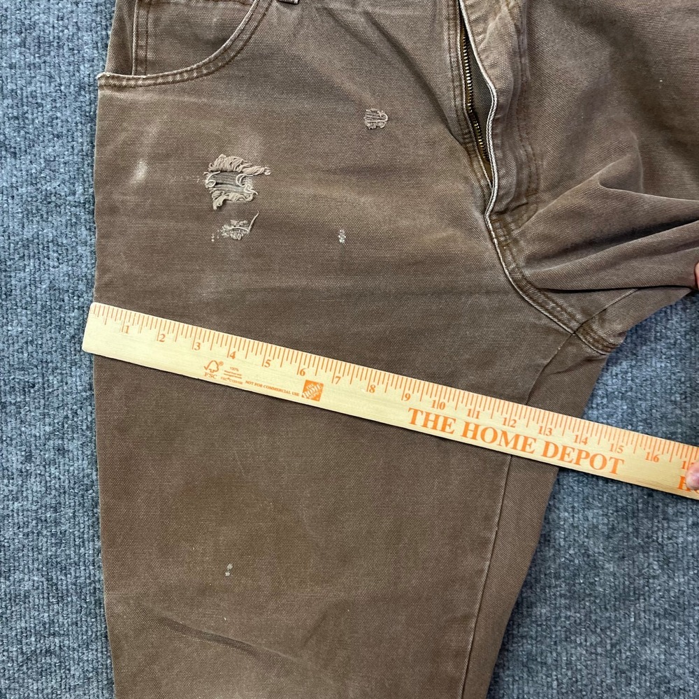 Dickies Carpenter Pants Men's Brown Canvas High Rise Relaxed Workwear - 38X29.5 - Picture 5 of 16
